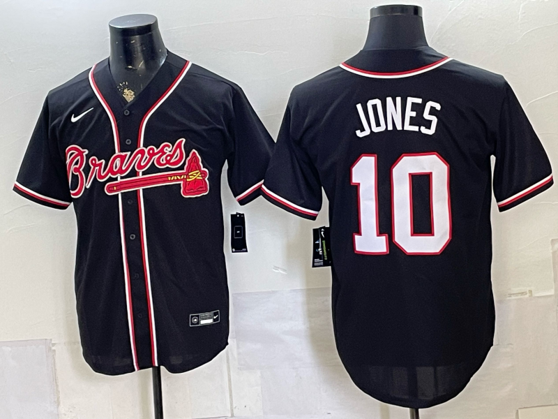 Men Atlanta Braves #10 Jones black Nike 2026 Jersey 072800->atlanta braves->MLB Jersey